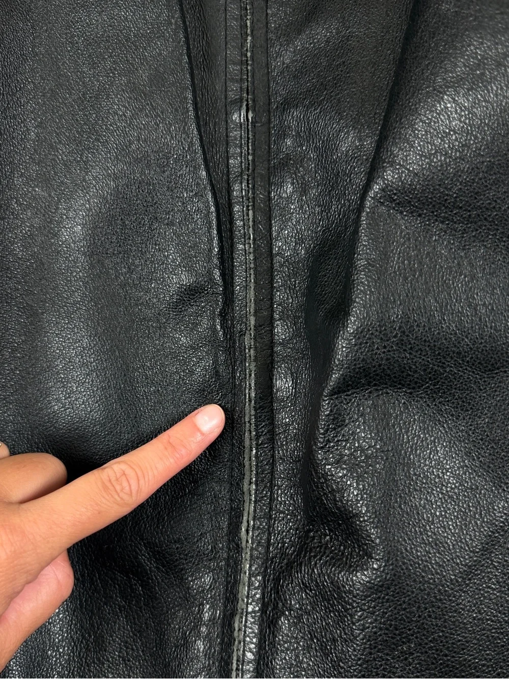Vintage St John’s Bay Black Genuine Leather Full Zip Bomber Jacket Men’s XL 90s